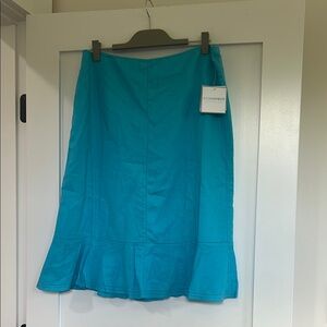Sag Harbor Teal A-Line Skirt